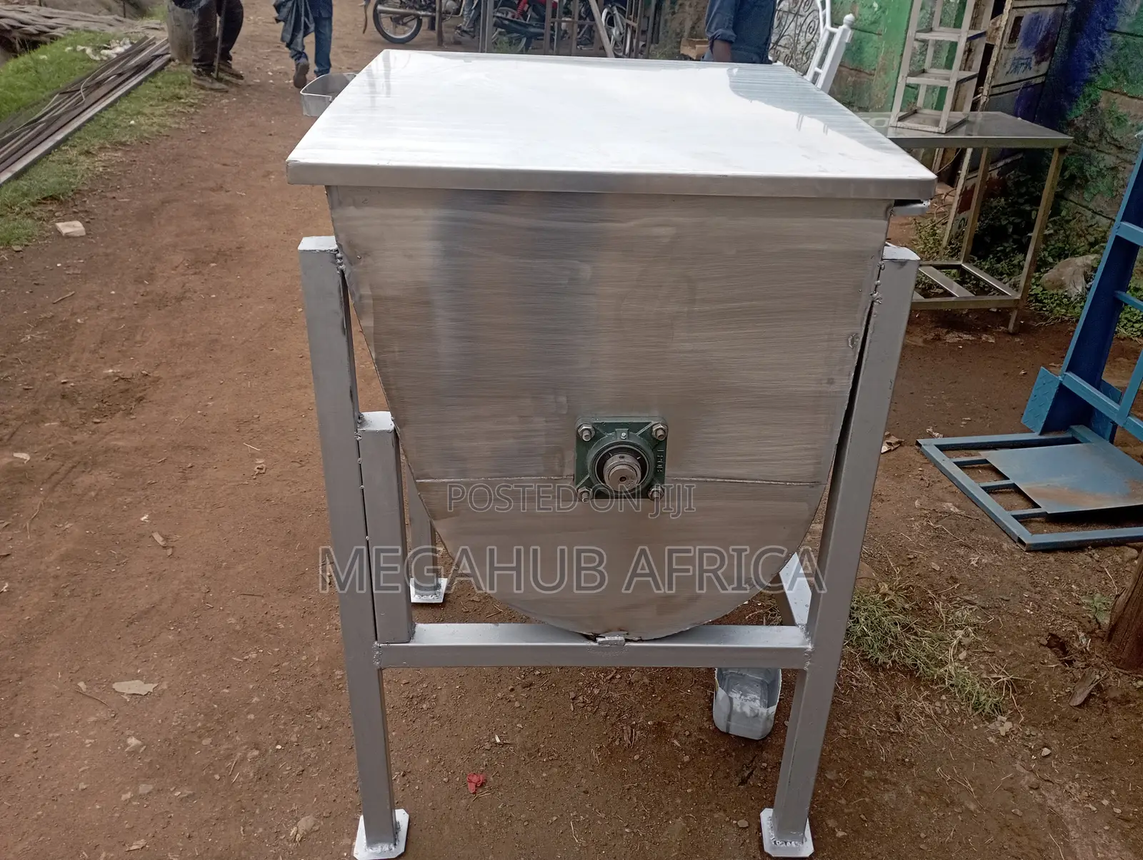 Stainless Steel Ribbon Mixer – 200kg Powder Blending