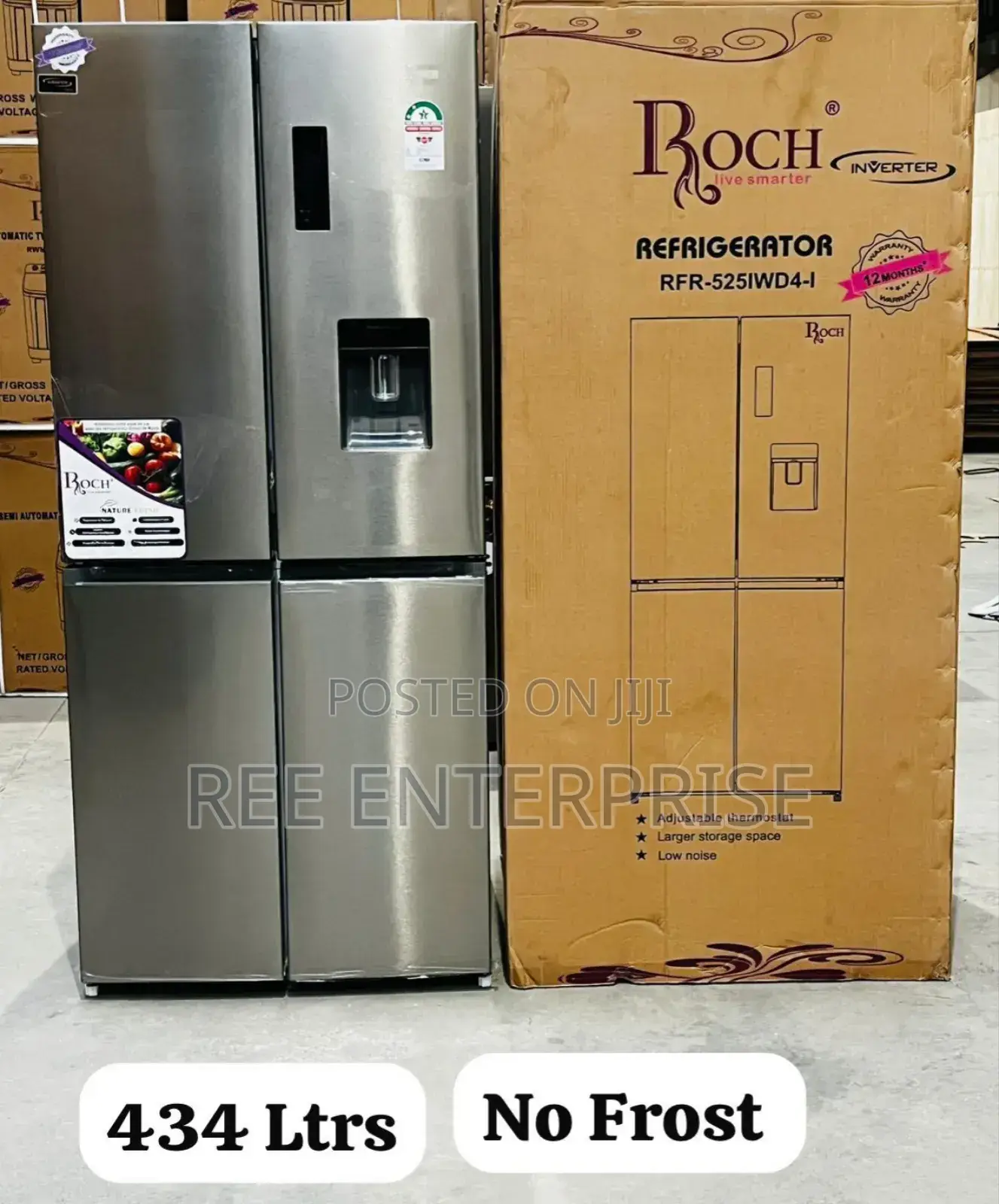 Roch 4 Door *434litre -525iwd4-i Refrigerator *With Dispenser