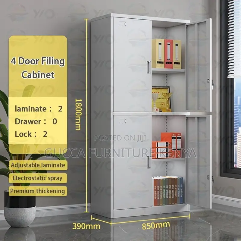 4-door Metallic Office Filing Cabinet