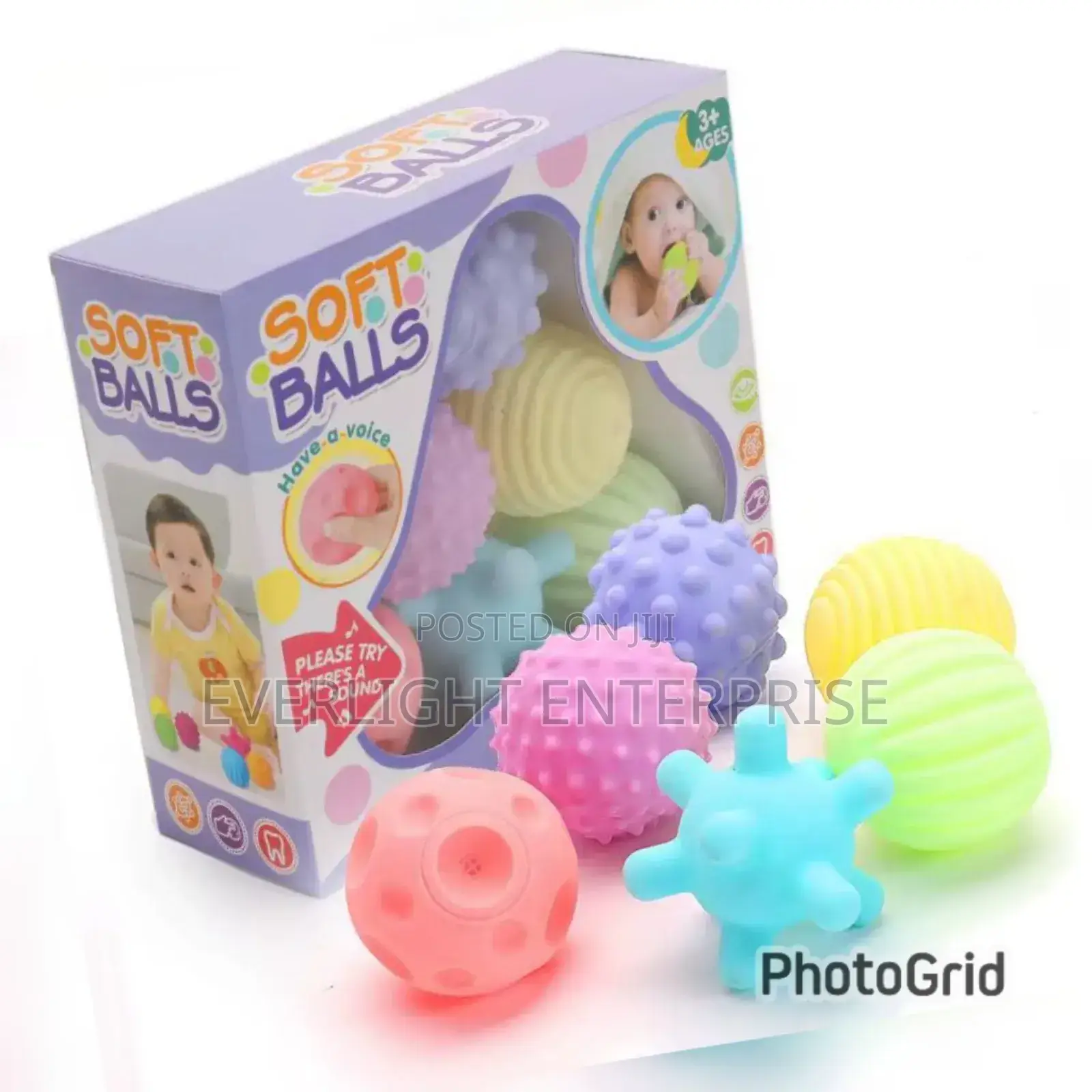 6 PCS Colourful Soft Balls