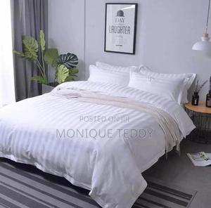 White Stripped Duvet Cover Set