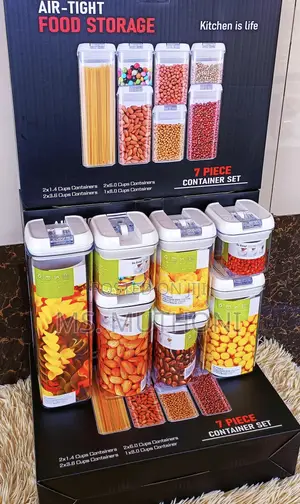 7-Piece Acrylic Airtight Storage Container Set!