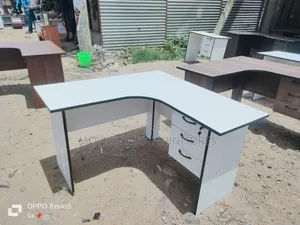 White L Shape Office Desk