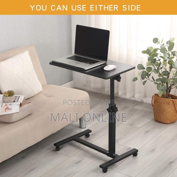 Adjustable Laptop Stand Rolling Over-Bed Desk Mobile Computer Table - thumbnail 3