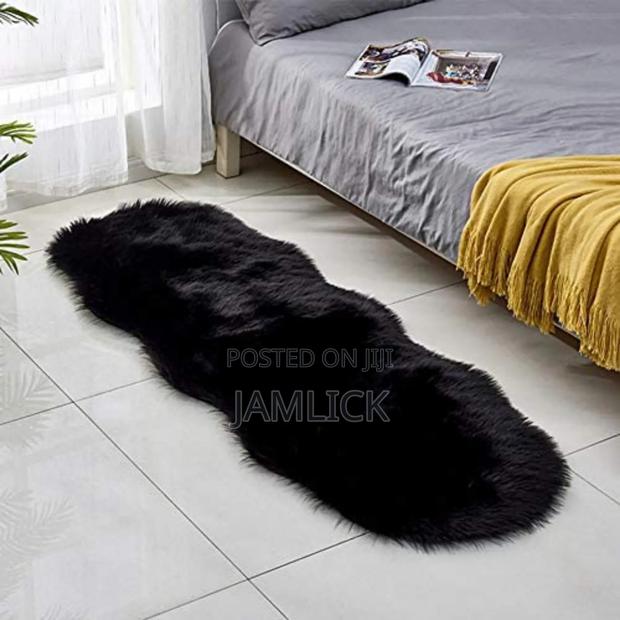 Rabbit Faux Fur Bedside / Throw Carpet – 180×60cm - Sn - thumbnail 5