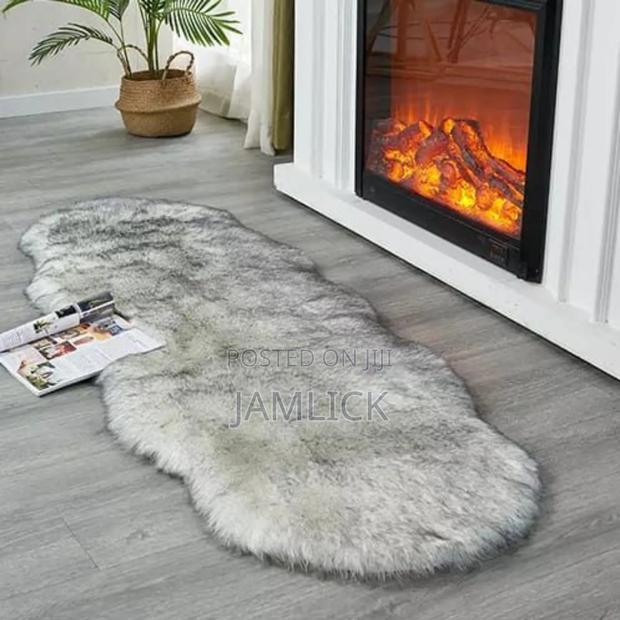 Rabbit Faux Fur Bedside / Throw Carpet – 180×60cm - Sn - thumbnail 8