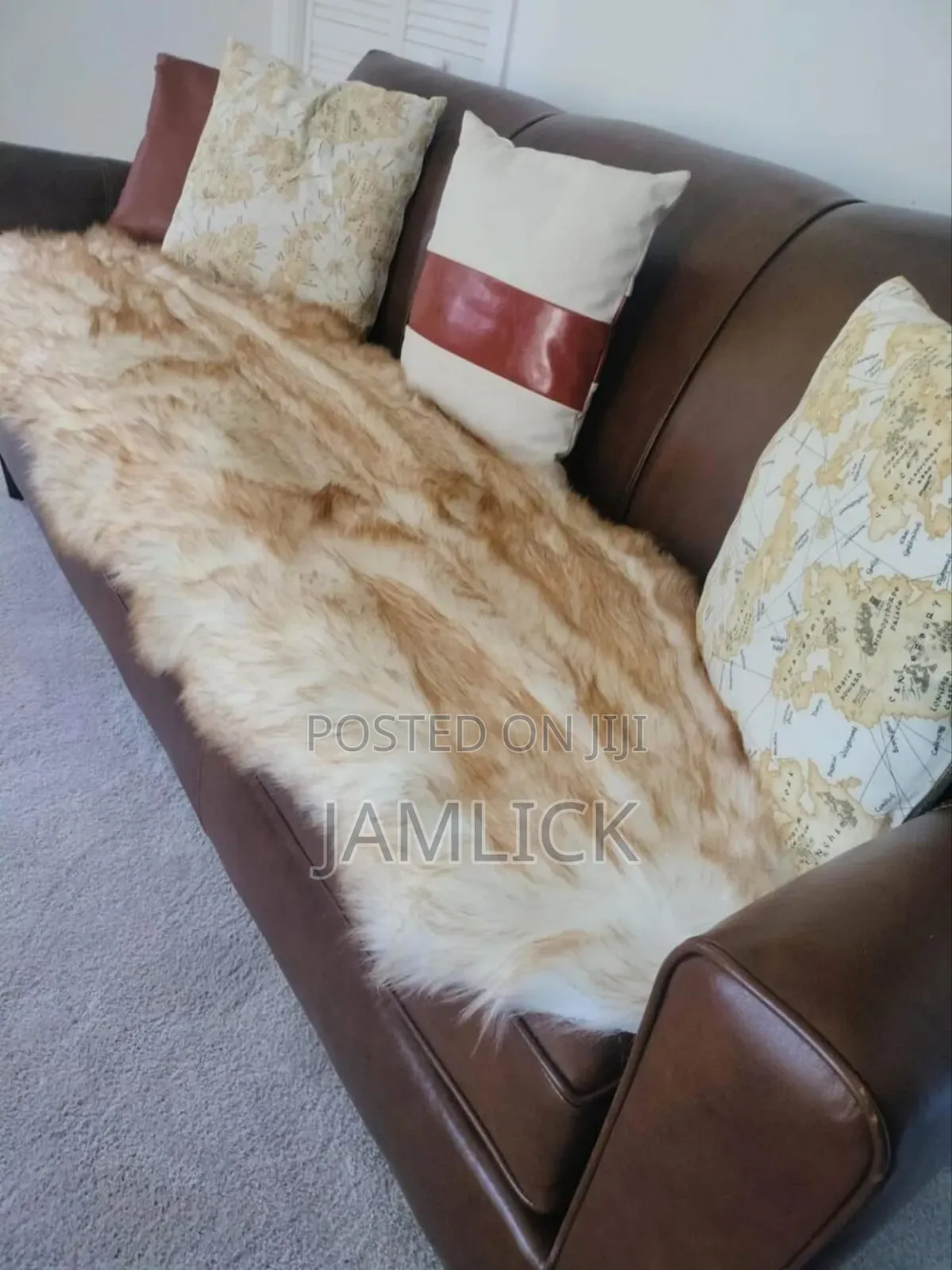 Rabbit Faux Fur Bedside / Throw Carpet – 180×60cm - Sn