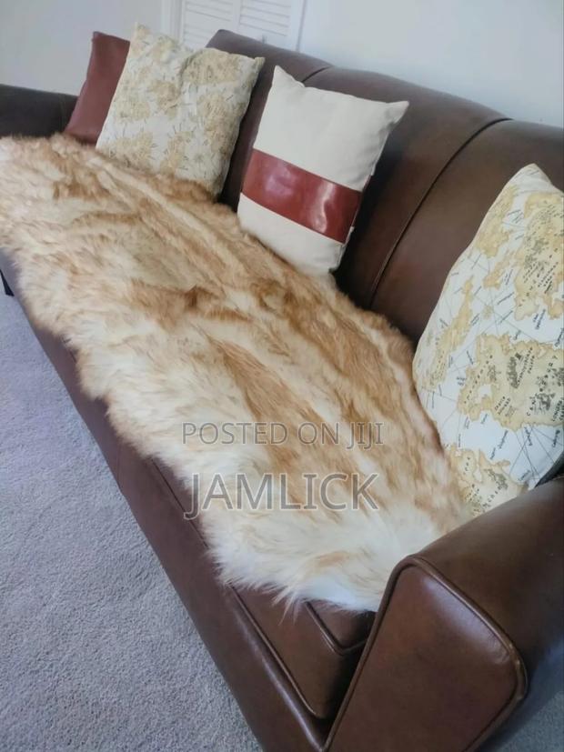 Rabbit Faux Fur Bedside / Throw Carpet – 180×60cm - Sn - thumbnail 10