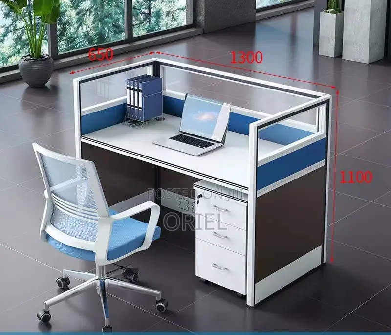 Office Workstation : 1-Way Modern Office Workstation