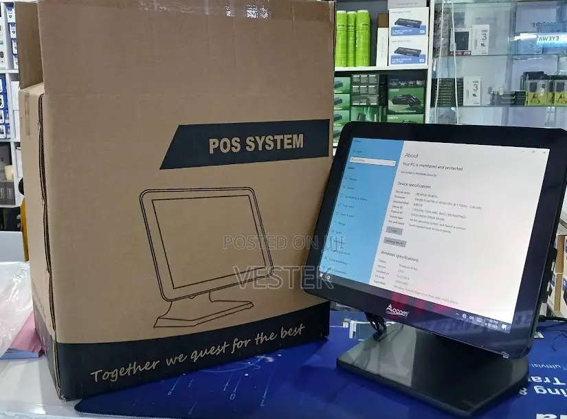All in One Touch Screen Pos System Monitor 4gb 256gb SSD 17inch Screen