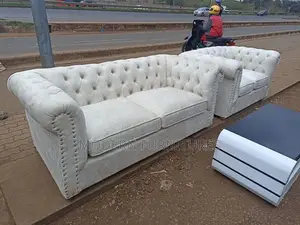 White 5 Seater Chesterfield Sofa/ 5 Seater Sofa/5 Seater Chester Sofa