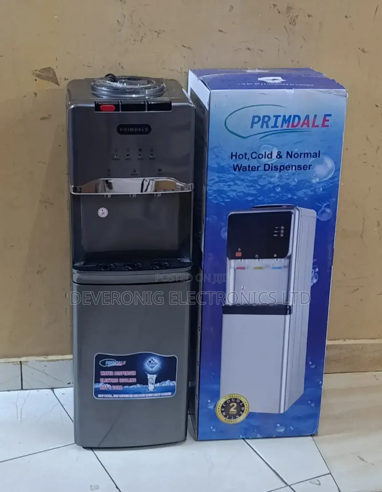 Primdale 3 Taps Dispenser 
Hot , Normal and Cold
Top Load Dispenser