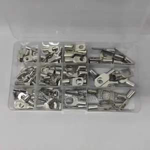 Assorted Copper Ring Lug Terminal Wire Bare Cable Crimp Connectors Kit