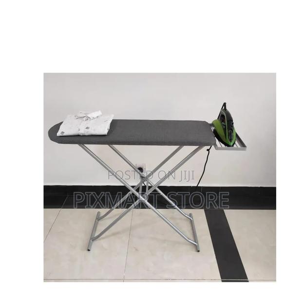 Heavy-Duty Metallic Ironing Board for Home Laundry Use - main view