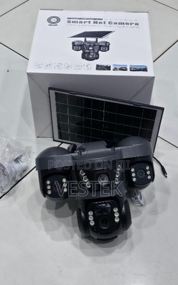 Triple Lens 3 Lens Solar CCTV Camera V380pro Security Outdoor CCTV