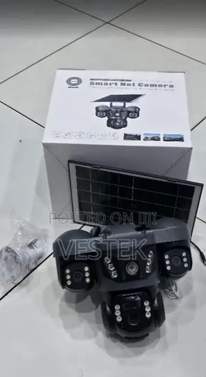 Solar CCTV Camera V380pro Wifi Triple Lens Security Camera Outdoor