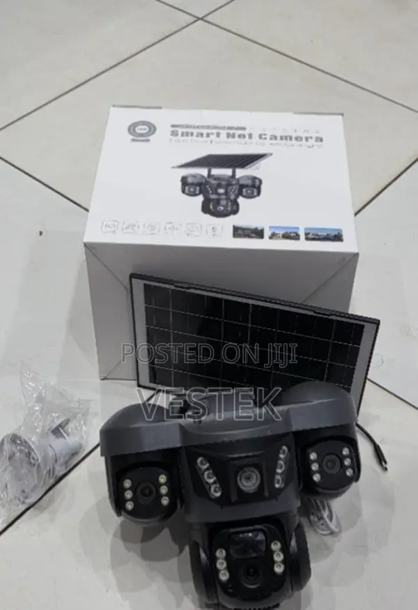 Wifi V380pro Outdoor Solar Camera 6mp 3 Lens 3 Screens