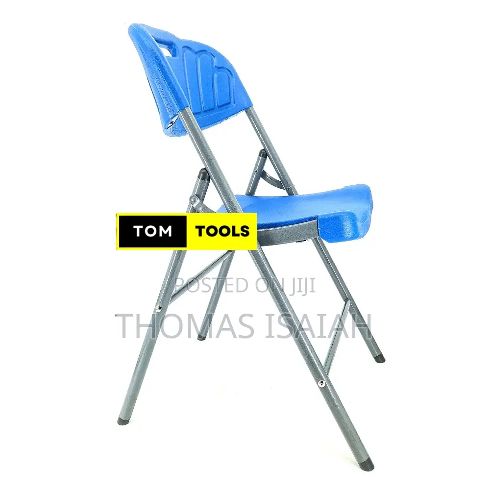 Blue Comfortable Heavy Duty Folding Chair With Steel Frame