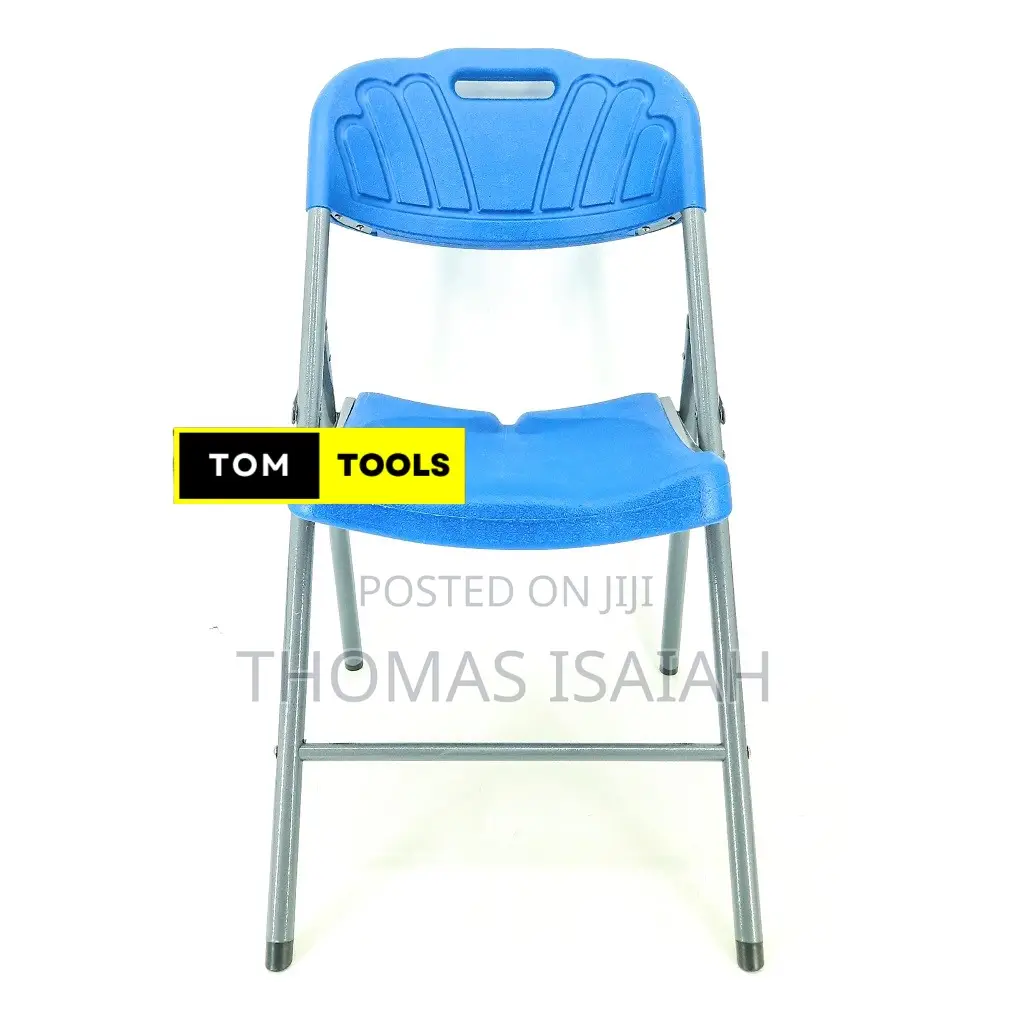Blue Comfortable Heavy Duty Folding Chair With Steel Frame