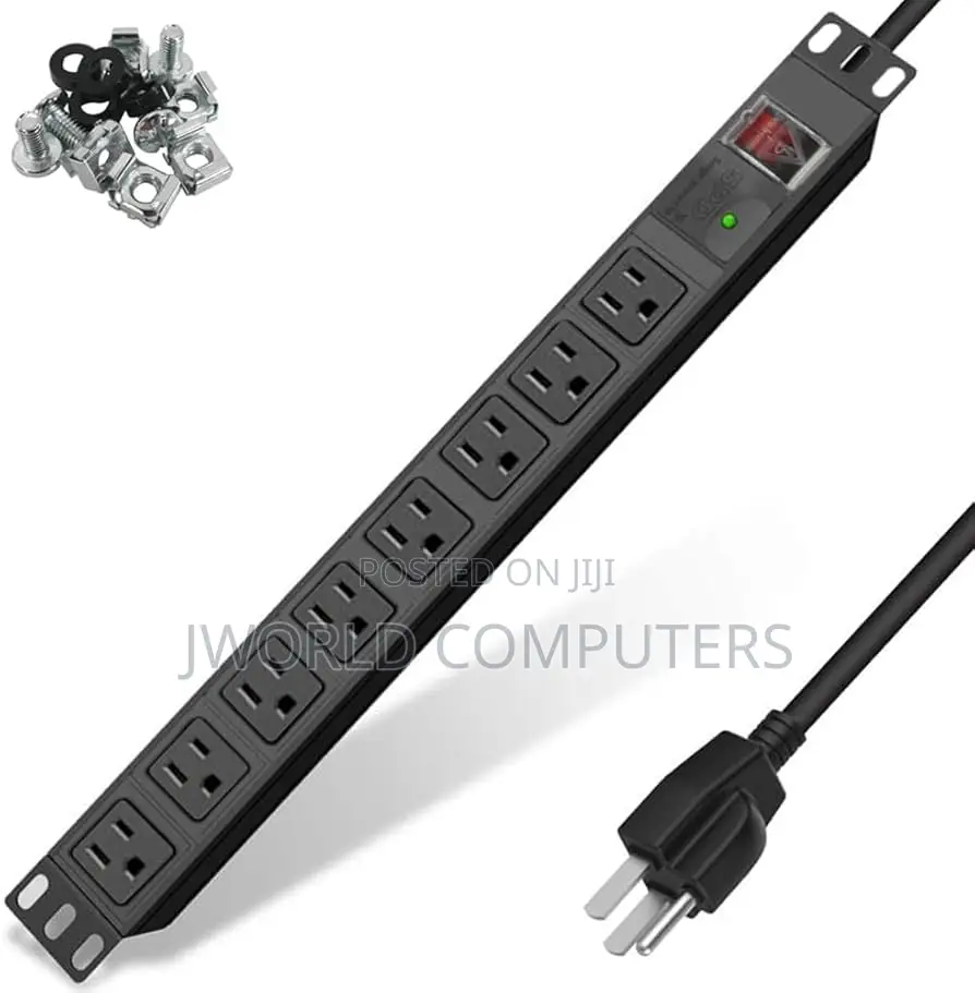 MTN 8 -Way Uk Plug Pdu Bkack