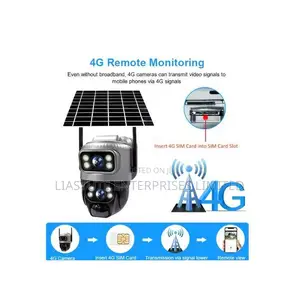 Dual Lens PTZ V380 4g Solar Camera