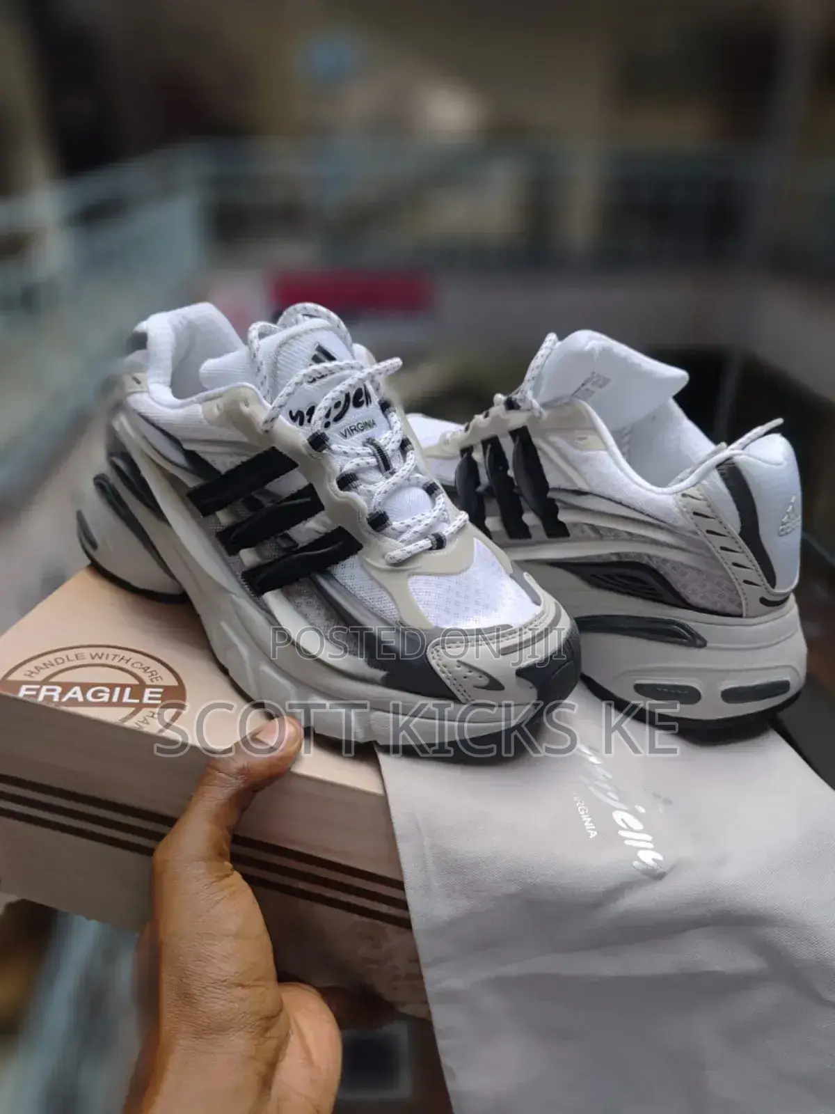 *Pharrell Williams X Virginia Adidas Adistar Jellyfish "White/Grey"