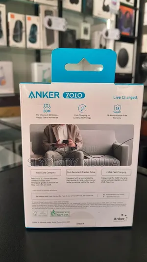 Anker Zolo Usb-C to Usb-C Cable (6ft,240w,Braided)