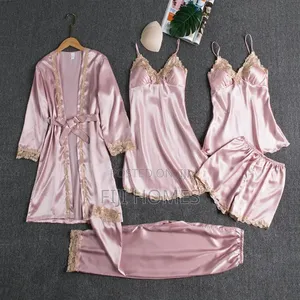 5-in-1 Silk Sexy Nightwear Set | Women’S Nighties