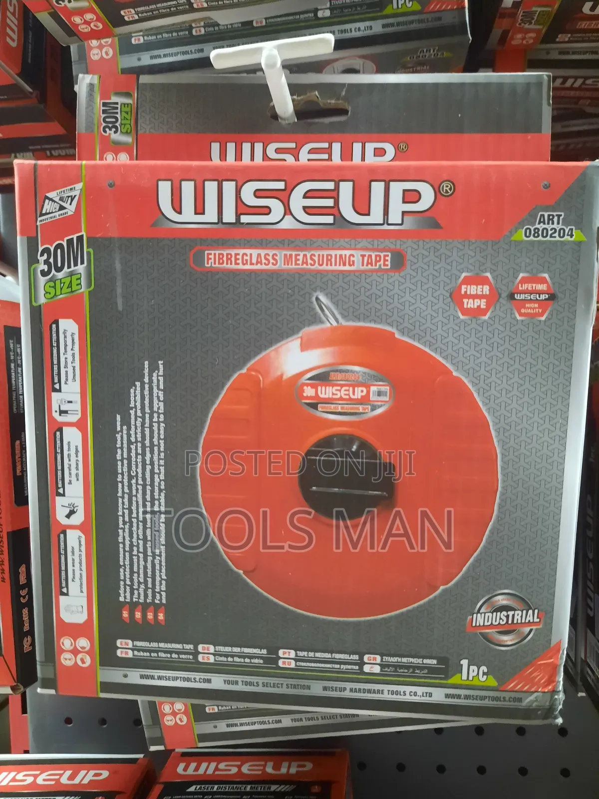 Wiseup Industrial 30m Fibreglass Measuring Tape