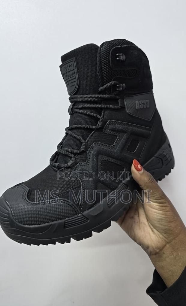 Black High Cut Tactical Military Boots - main view