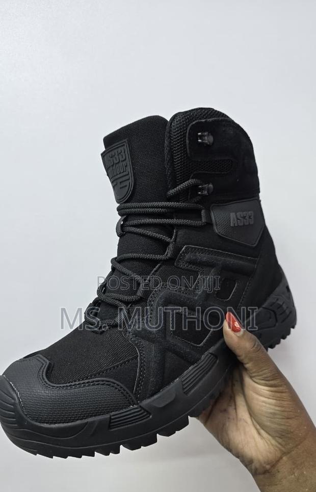 Black High Cut Tactical Military Boots - thumbnail 3