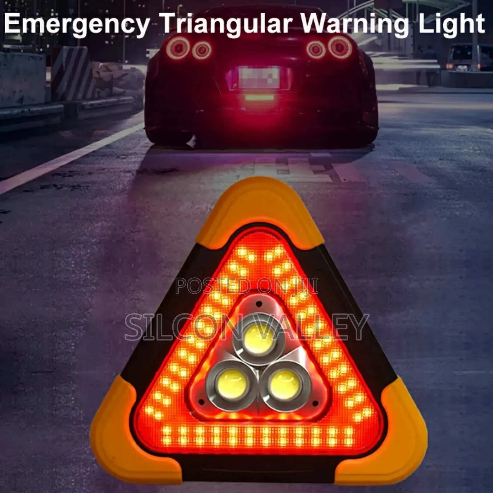 3 in 1 Solar Emergency Triangular Warning Light Safety Emergency
