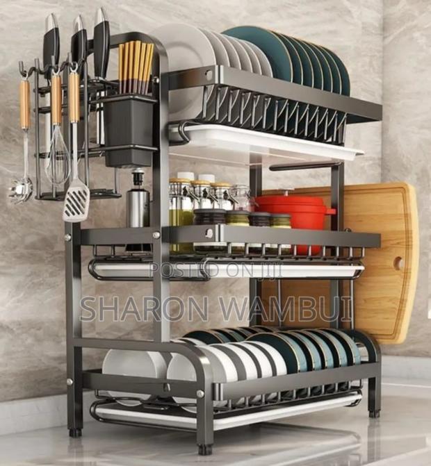 High Quality 3 Tire Carbon Steel Dish Rack/Carbon Steel Dish Rack