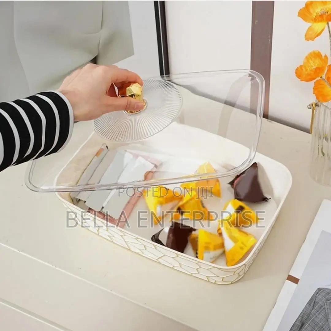 Transparent Fruit Serving Tray Availablematerial: Melamine With Lid