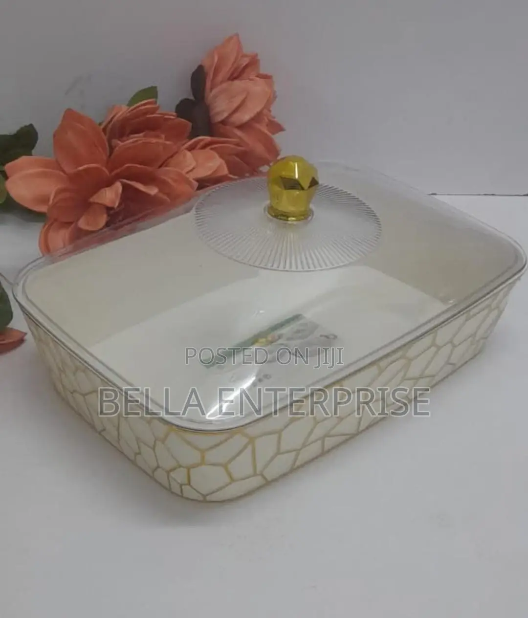 Transparent Fruit Serving Tray Availablematerial: Melamine With Lid