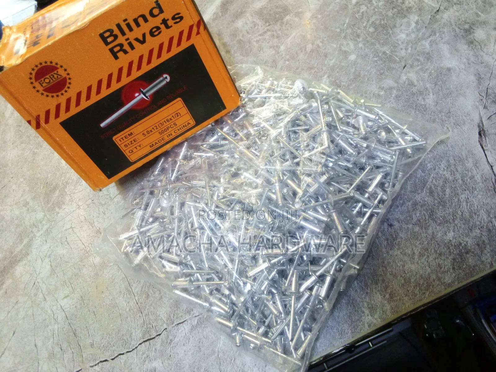 3/16 ×1/2 Blind Rivets (500 Pcs)