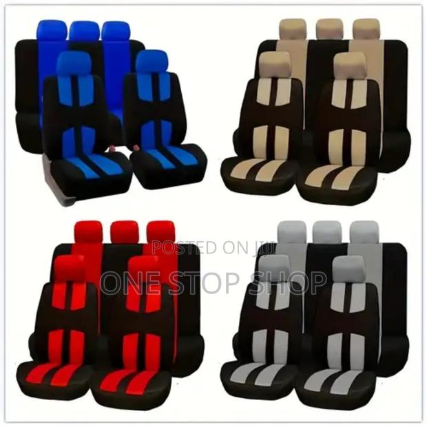 Full Set Polyester Front Bucket Cloth Seat Covers - main view