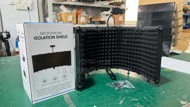 5 Flap Studio Microphone Isolation Booth With Phone Holder - main view