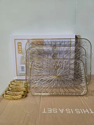 Acrylic Clear Tray 3pc