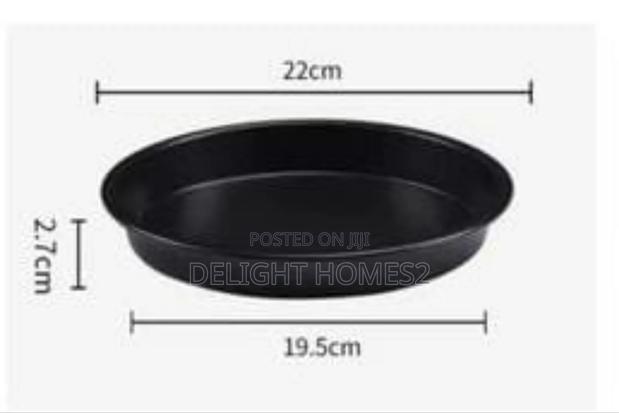 Non-Stick Carbon Steel Pizza Pan 22cm_de - thumbnail 3