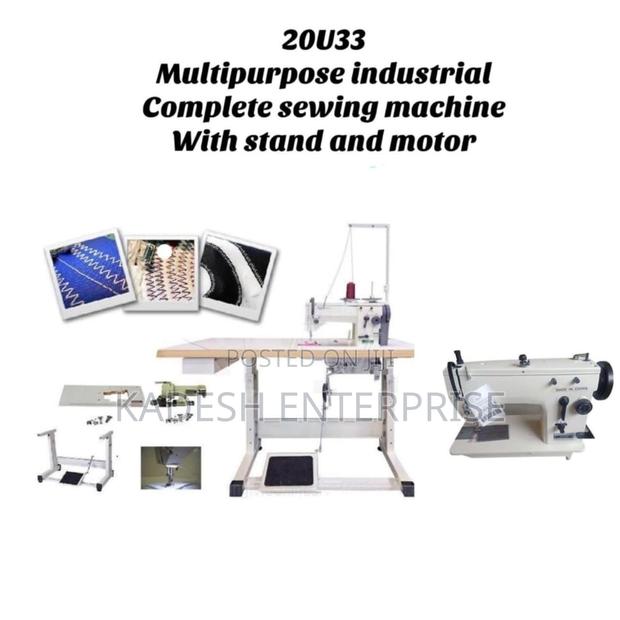 Heavy Duty Industrial Complete Sewing Machine With Stand And Motor