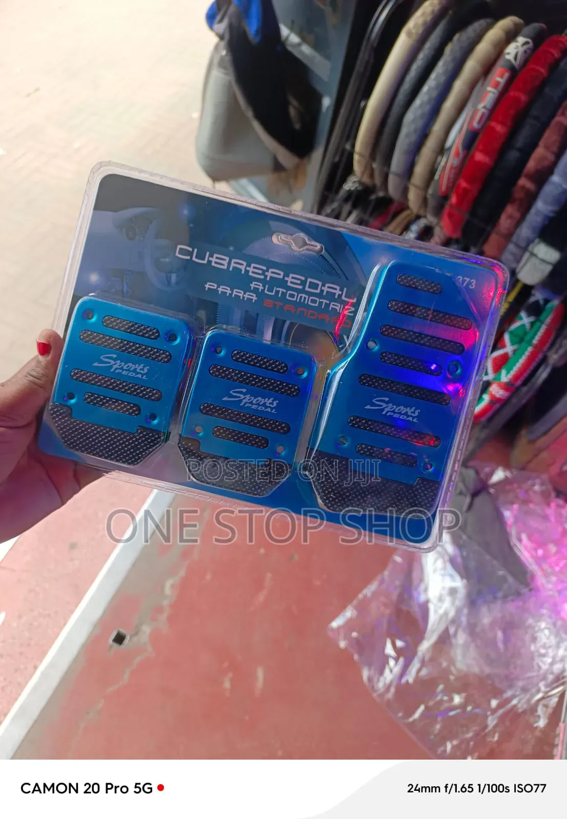 3pc Nonslip Car Pedal Manual Padpads in Blue