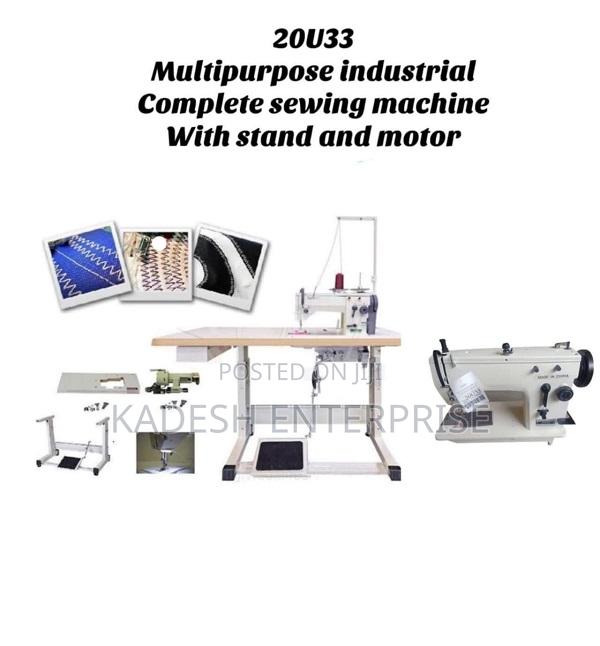 Complete Industrial Sewing Machine 20u33 With Stand And Motor - main view