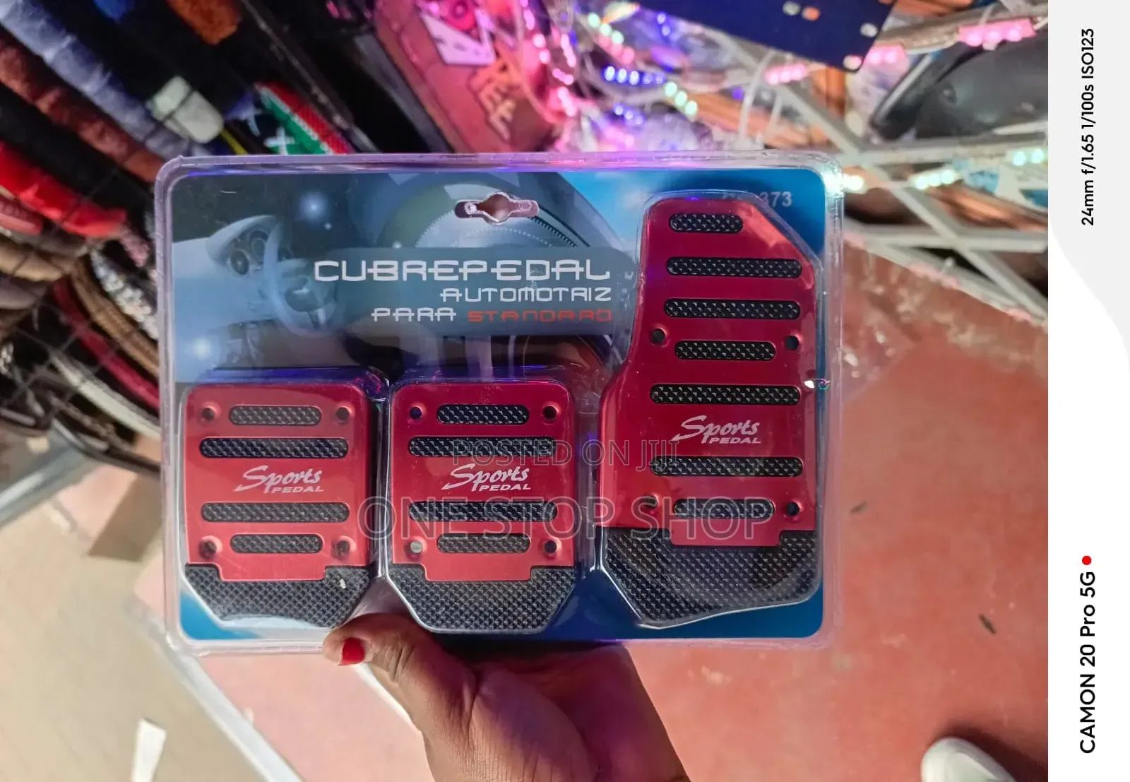 Red Manual Sport Foot Pedal Covers Kit
