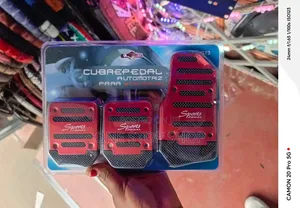 Red Manual Sport Foot Pedal Covers Kit