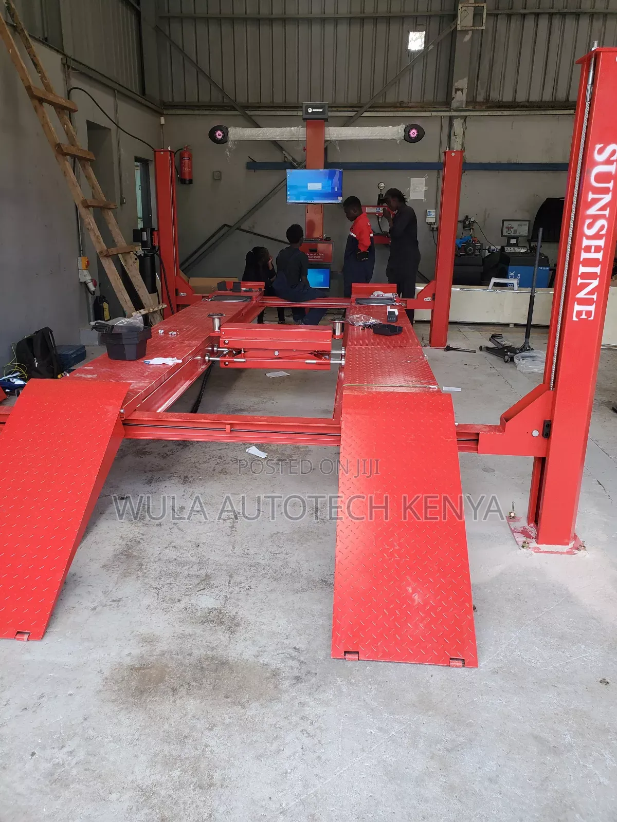 3d Wheel Alignment System Machine With Four Post Lift Machine Sunshine