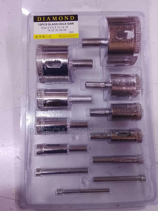 12 PCS Glass Hole Saw Set
