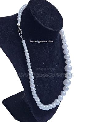 Unisex Large White Pearl Necklace - thumbnail 2