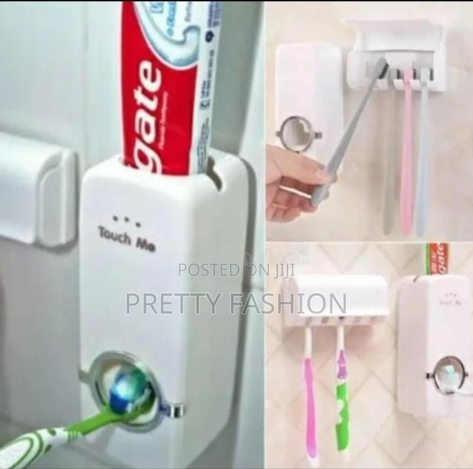 Toothpaste Dispenser and Toothbrush Holder