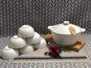 Ceramic White Serving Dish With Soup/Vegetable Bowls_de - thumbnail 2